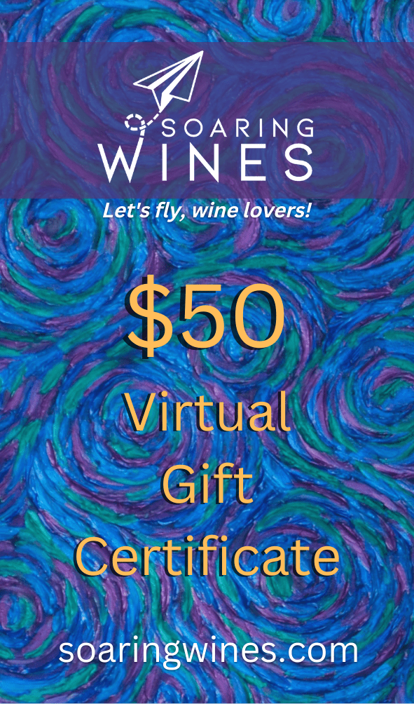 Soaring Wines $50 virtual gift card