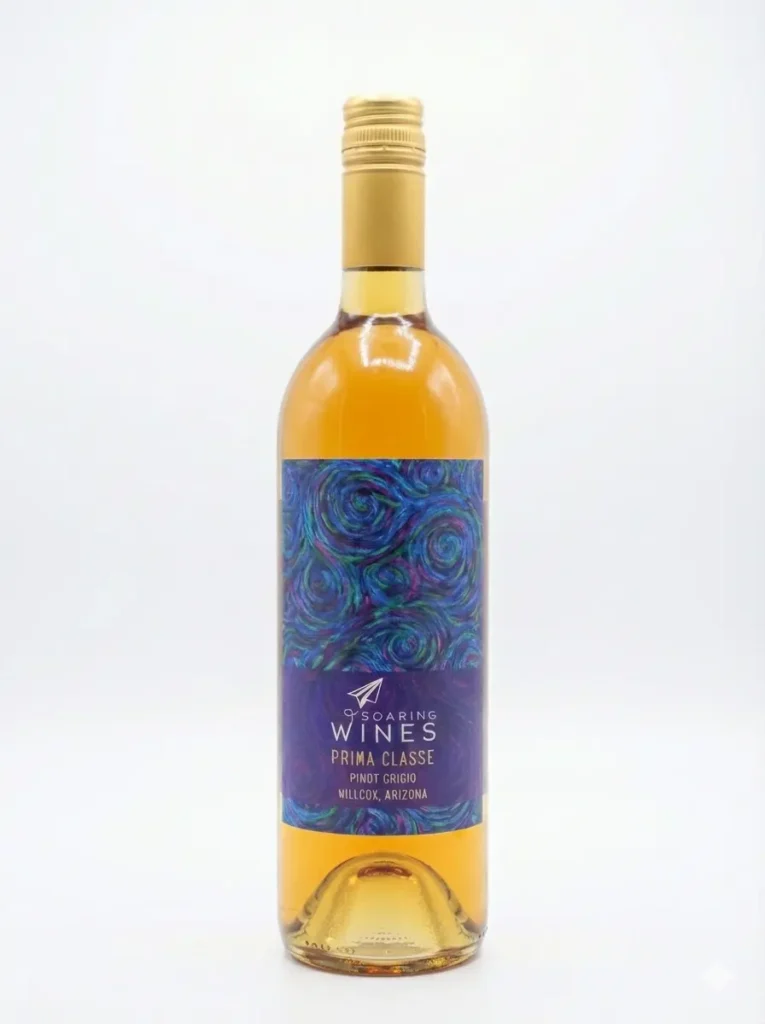 Prima Classe Pinot Grigio bottle - Soaring Wines, Willcox Arizona