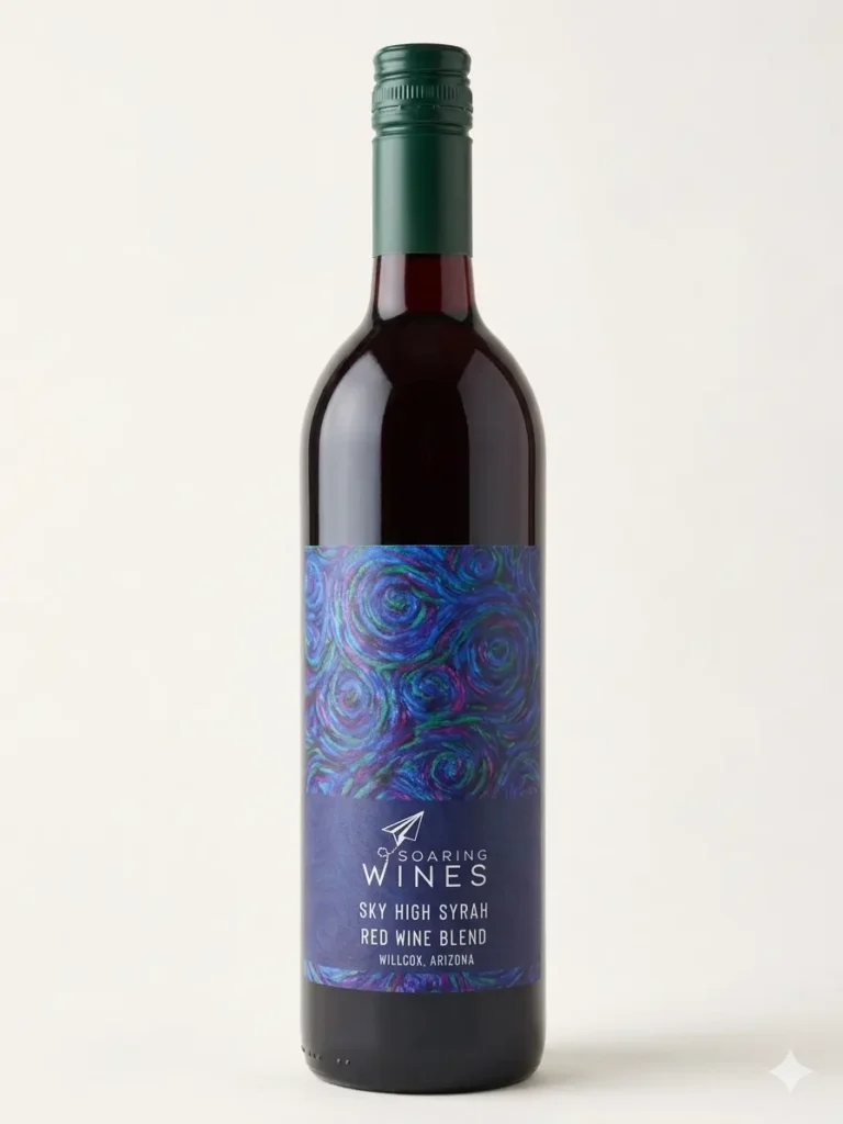Sky High Syrah Dark Sky bottle - Soaring Wines, Willcox Arizona